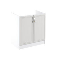 SPÜLENSCHRANK D80Z – Sycylia Weiß – Weiß / Creme - Creme/Weiß, Holzwerkstoff (80/82/47cm) - ROYAL24_MARKT