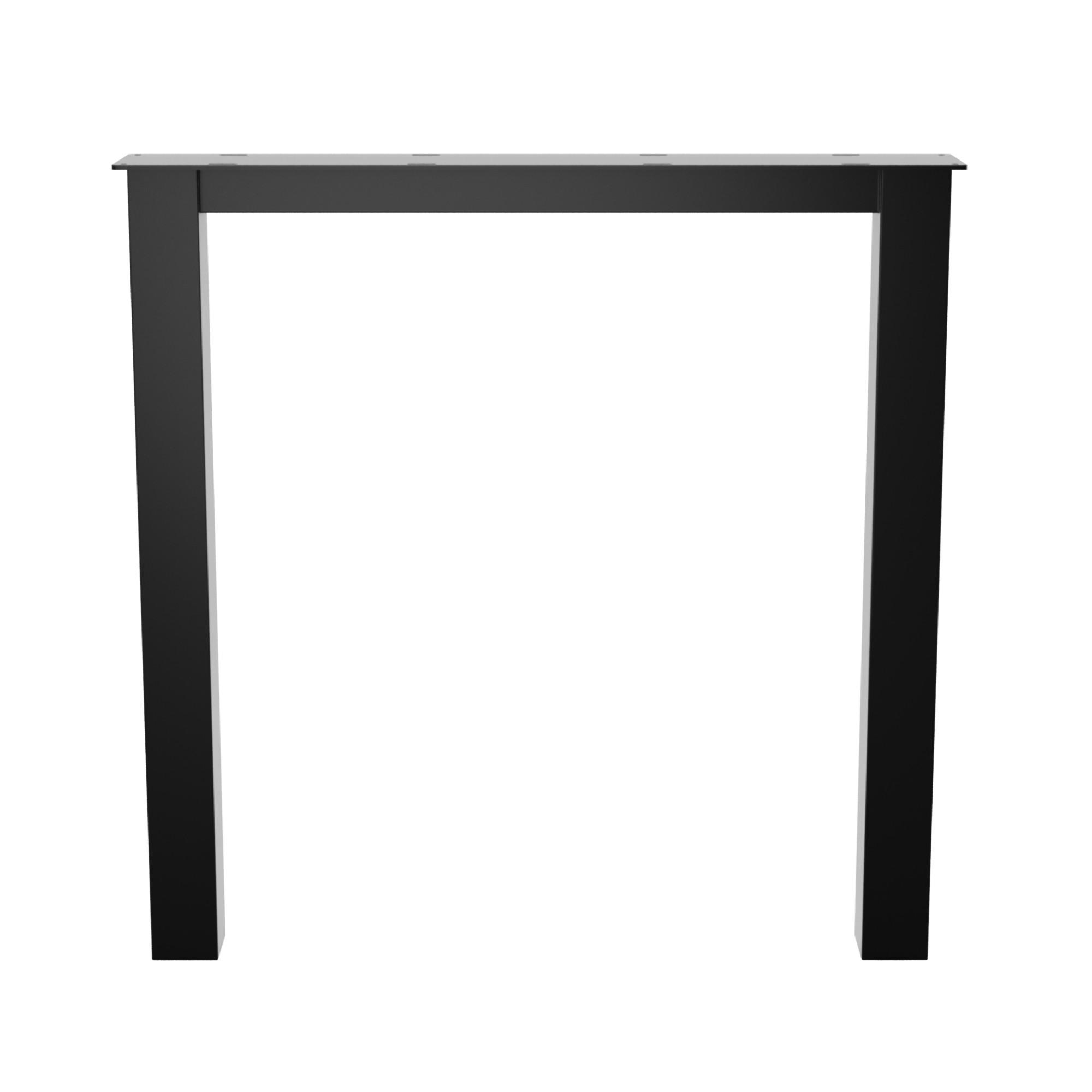 TISCHBEINE Etamin Lite 2er-Set Schwarz 72cm - Schwarz, Metall (72/72/8cm) - Metalo Pro