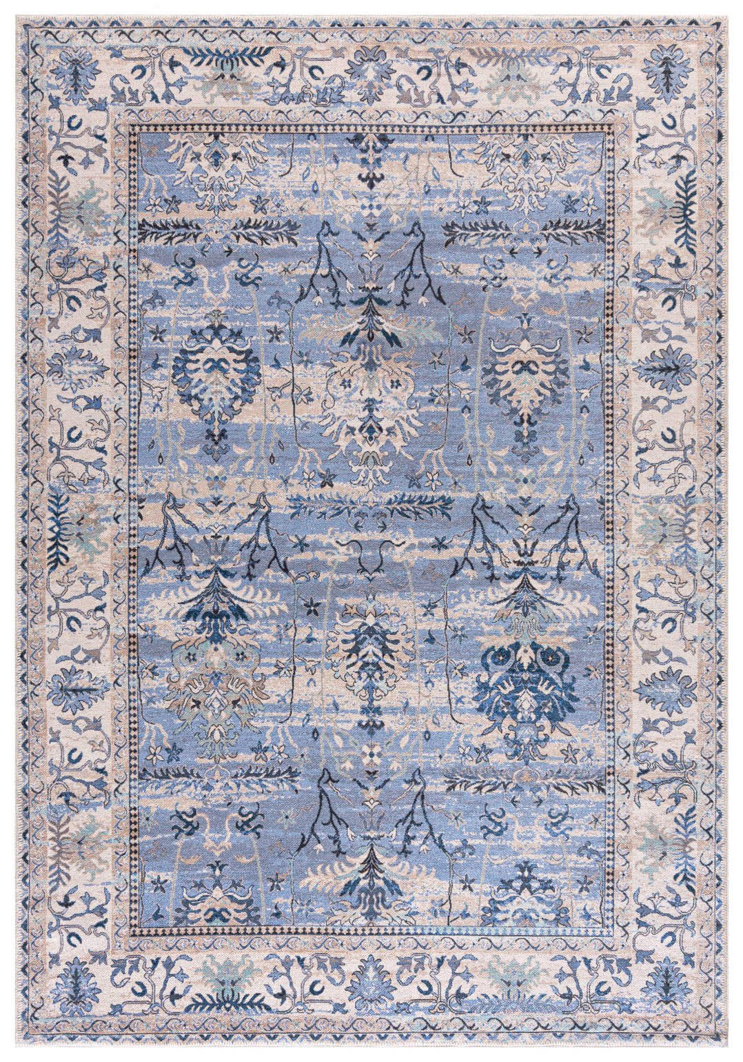 Mazovia KOBEREC modrý boho rám rostlinný - 120 x 170 cm