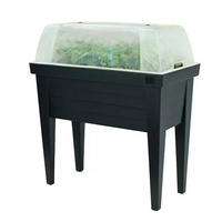 HOCHBEET Kräuterbeet mit Haube 100x50x107cm - Anthrazit, Kunststoff (50/107/100cm) - Bestlivings