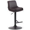 BARHOCKER Lederlook braun - Schwarz/Braun, Textil/Metall (43/90/50cm) - CLP