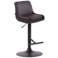 BARHOCKER Lederlook braun - Schwarz/Braun, Textil/Metall (43/90/50cm) - CLP