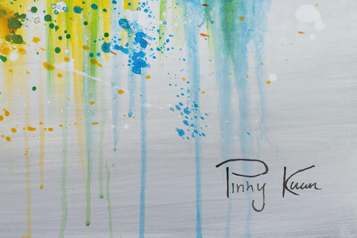 ACRYLBILD HANDGEMALT 120/60 cm - Multicolor/Grau, Holz/Textil (2/60cm) - KUNSTLOFT