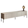 TV-LOWBOARD Vera 190 - Kaschmir/Schwarz, Holzwerkstoff/Metall (190/50/40cm) - MIRJAN24