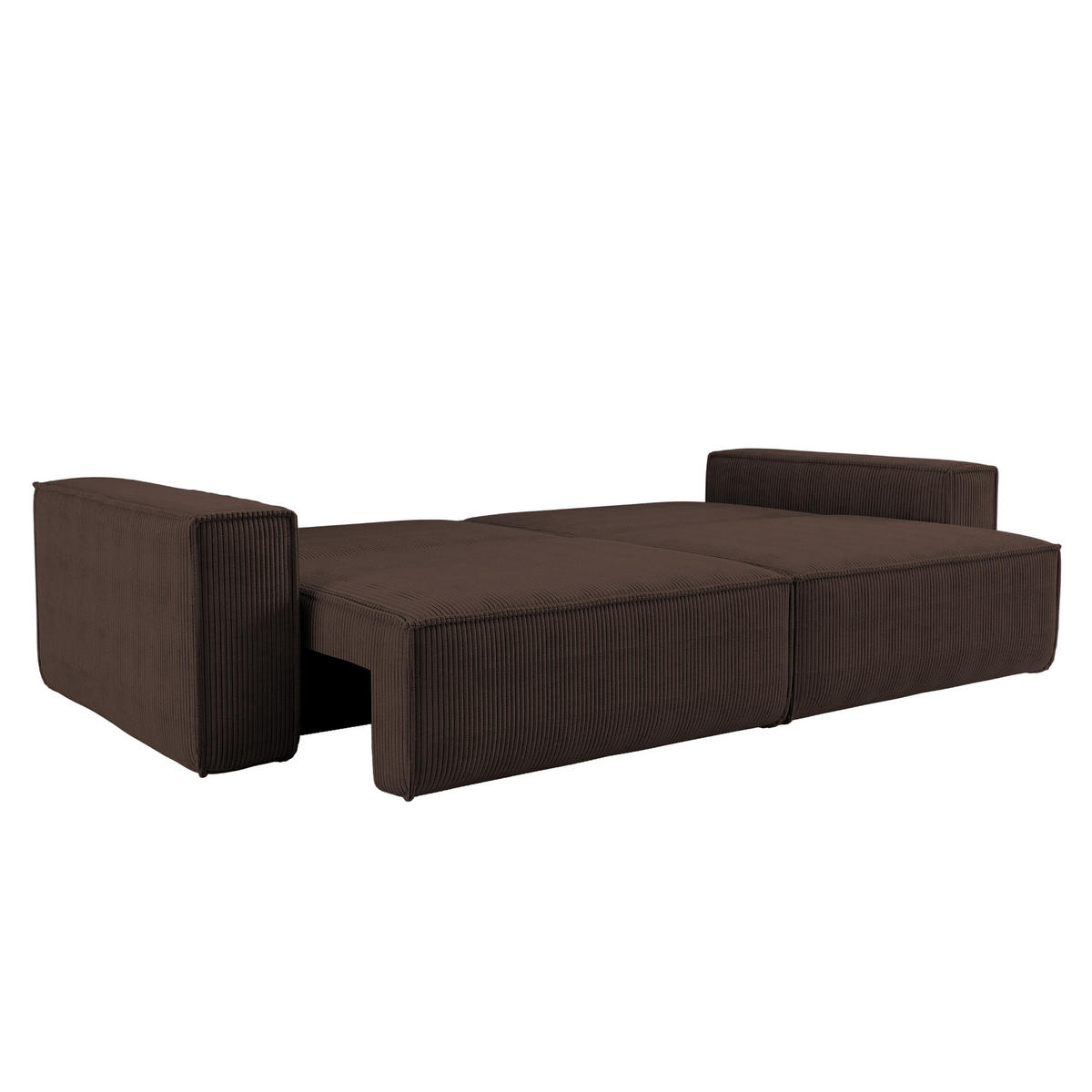 SCHLAFSOFA BEST und Bettkasten Stoff Poso Braun - Braun, Holz (246/83/98cm) - Kaiser Möbel