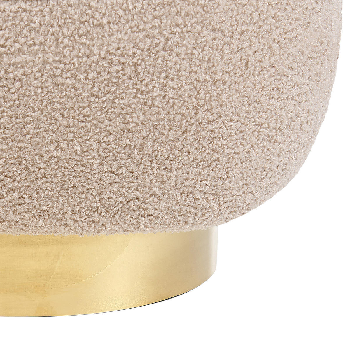 SESSEL Bouclé beige/gold LovIisa - Beige/Goldfarben, Textil (62/76/70cm) - Beliani