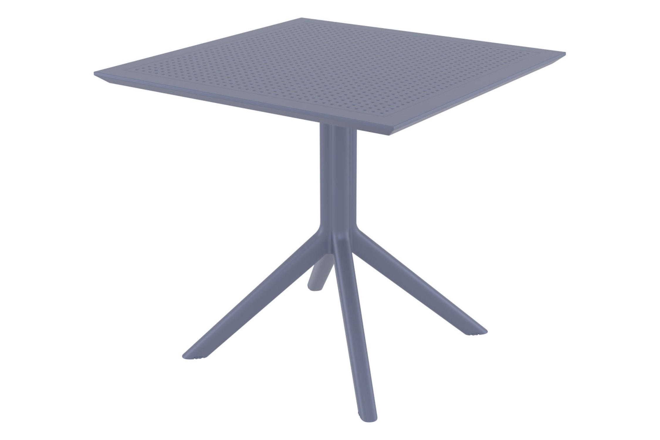 GARTENTISCH Sylt 80 cm dunkelgrau - Grau, Kunststoff (74/80/80cm) - TPFGarden