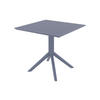 GARTENTISCH Sylt 80 cm dunkelgrau - Grau, Kunststoff (74/80/80cm) - TPFGarden