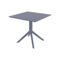 GARTENTISCH Sylt 80 cm dunkelgrau - Grau, Kunststoff (74/80/80cm) - TPFGarden