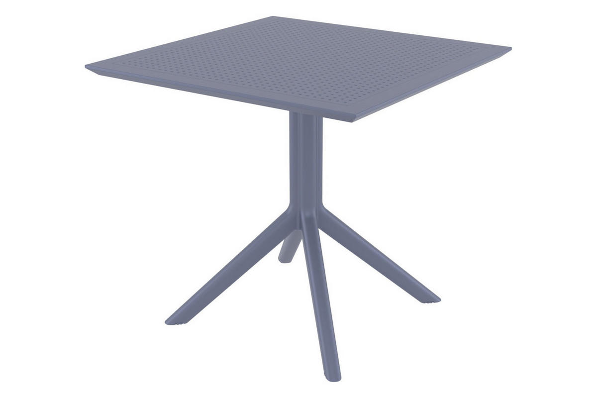GARTENTISCH Sylt 80 cm dunkelgrau - Grau, Kunststoff (74/80/80cm) - TPFGarden