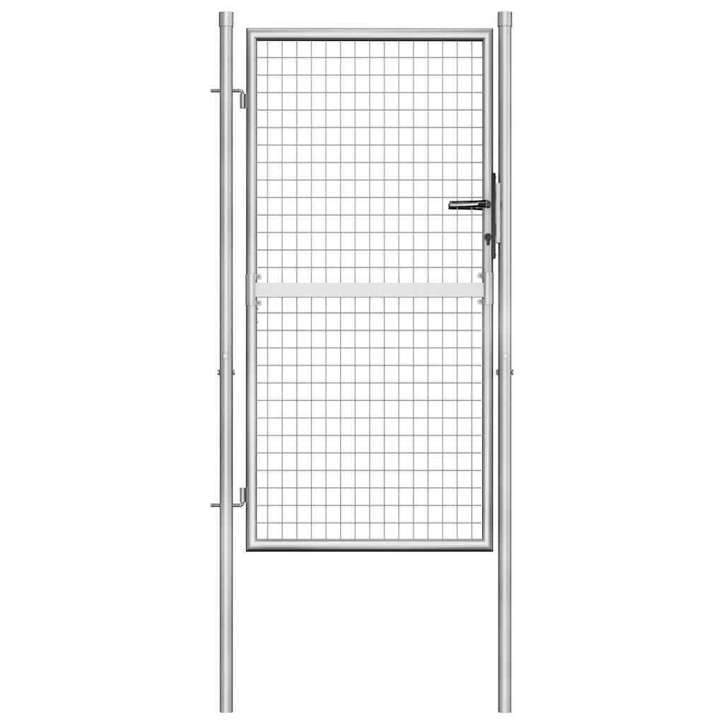 vidaXL Gartentor Silber 105x200 cm