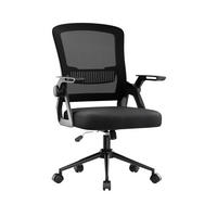 COMPUTERSTUHL drehbar, klappbare Armlehnen, Lendenstütze – Schwarz - Schwarz, Metall (60/100/60cm) - Rattantree