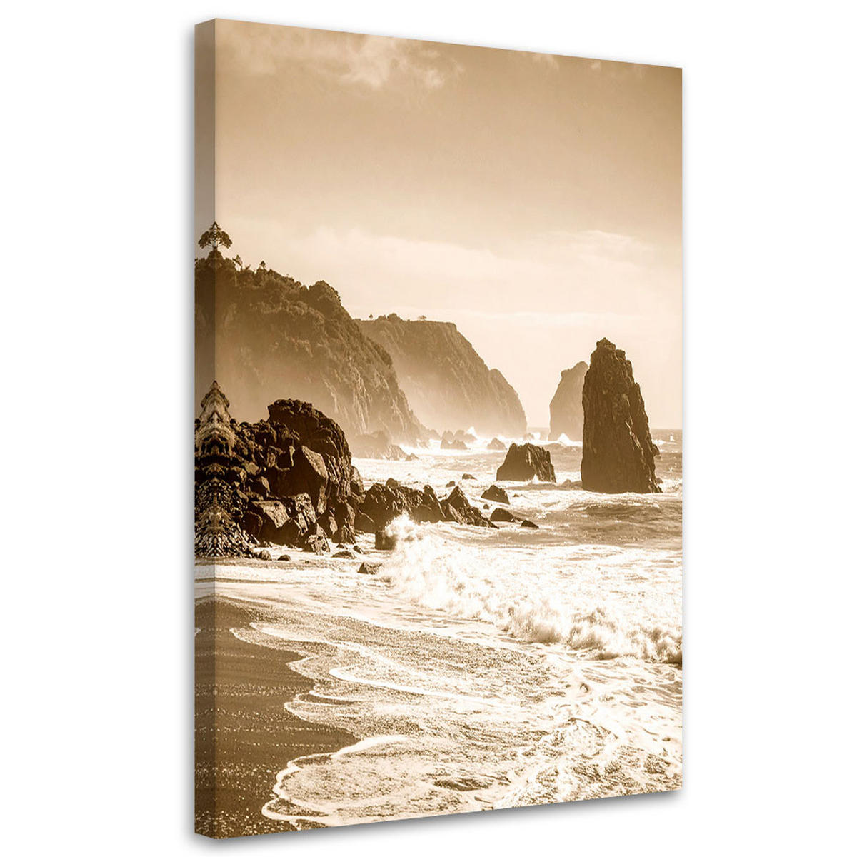 LEINWANDBILD Landschaften 60x90cm - Beige, Textil (60/90cm) - Feeby