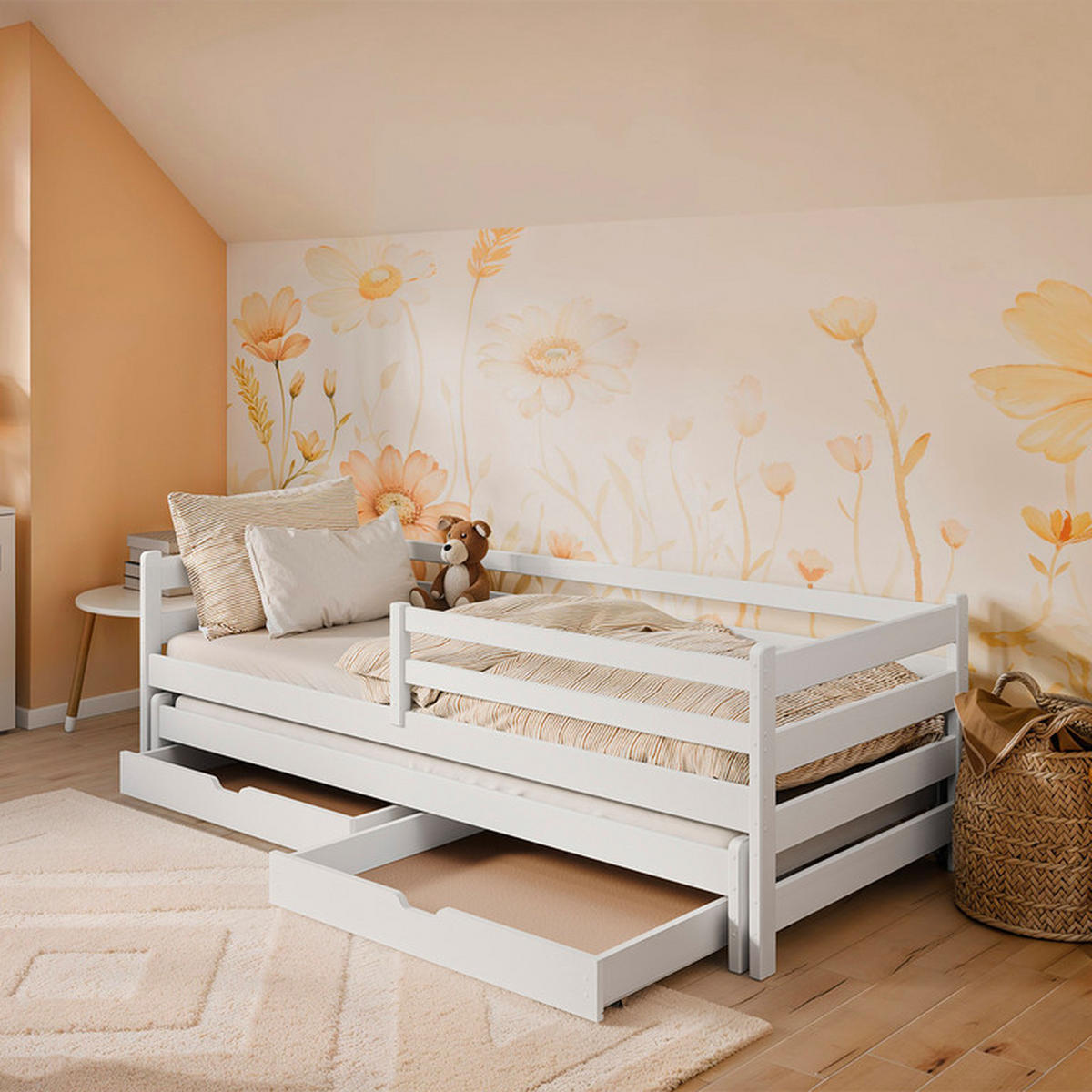KREVET 90/200 Abi Bijeli - bijela, drvni materijal (90/200cm) - Petits-meubles