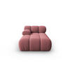 CHAISELONGUE links Bellis aus Samt rosa - Pink, Textil (97/62/157cm) - Micadoni