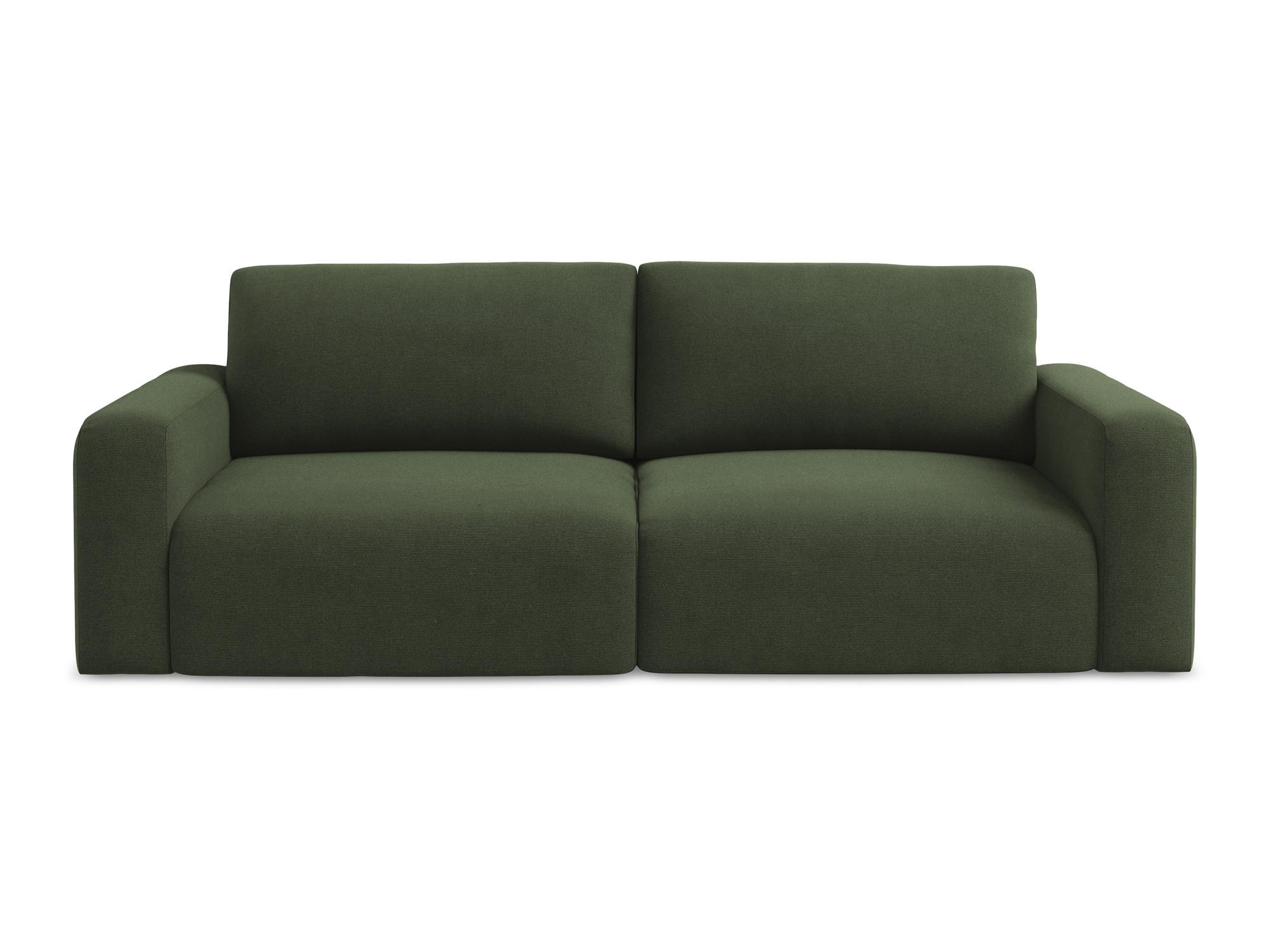 3-SITZER SOFA mit Schlaffunktion Strukturstoff Stoff Grün - Blau/Schwarz, Kunststoff/Textil (244/79/102cm) - Makamii