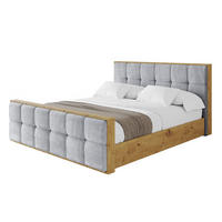 POLSTERBETT mit Bettkasten, Fußteil und Lattenrost, Boxbett ohne Matratze - ENZO7-Z 180x200 Hellgrau - Hellgrau, Holzwerkstoff/Textil (180/200cm) - ALTDECOR