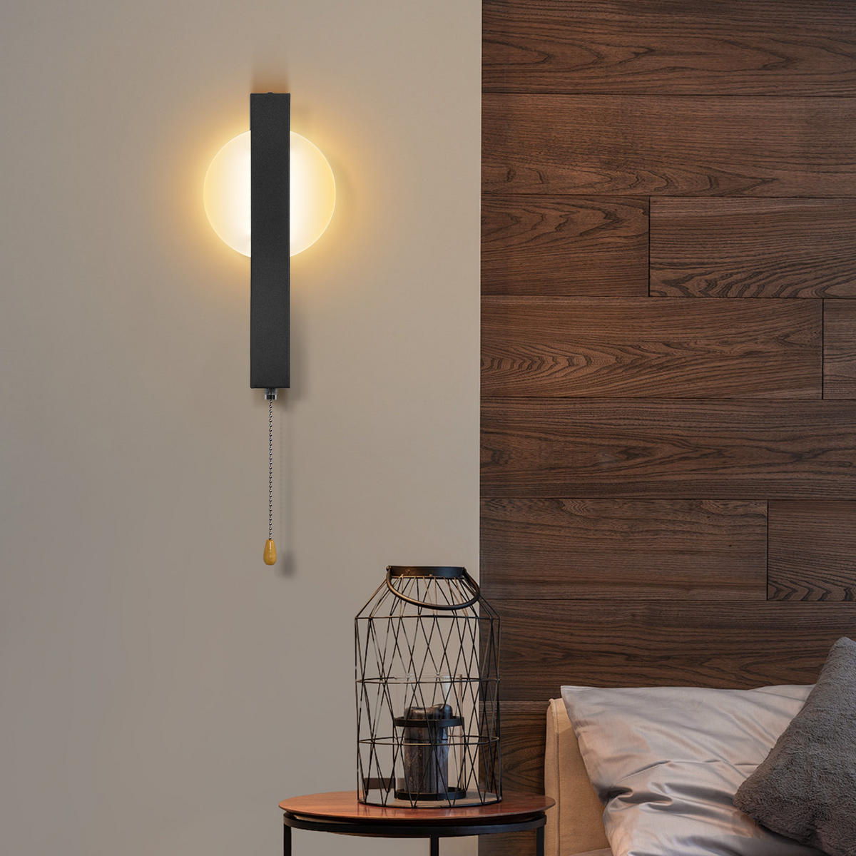 LED-WANDLEUCHTE Luminary 27.5/12/4.5 cm - Schwarz, Metall (12/4.5/27.5cm) - ZMH