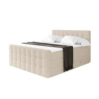 BOXSPRINGOVÁ POSTEL s matrací H3/H4 - IGAN-Z KING - 120x200 cm Béžová - kašmírová, kompozitní dřevo (123/200cm) - ALTDECOR