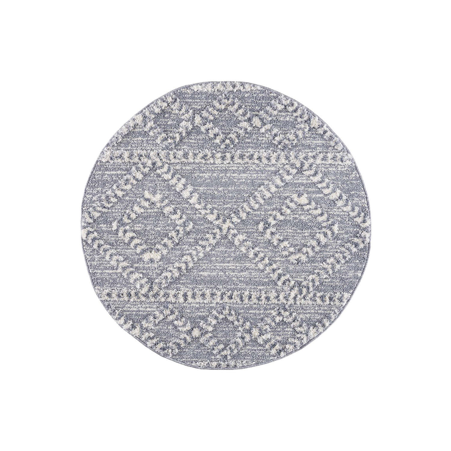 HOCHFLOR-TEPPICH Focus 3022 Grau 200 cm Rund - Grau, Textil (200/200cm) - carpet city