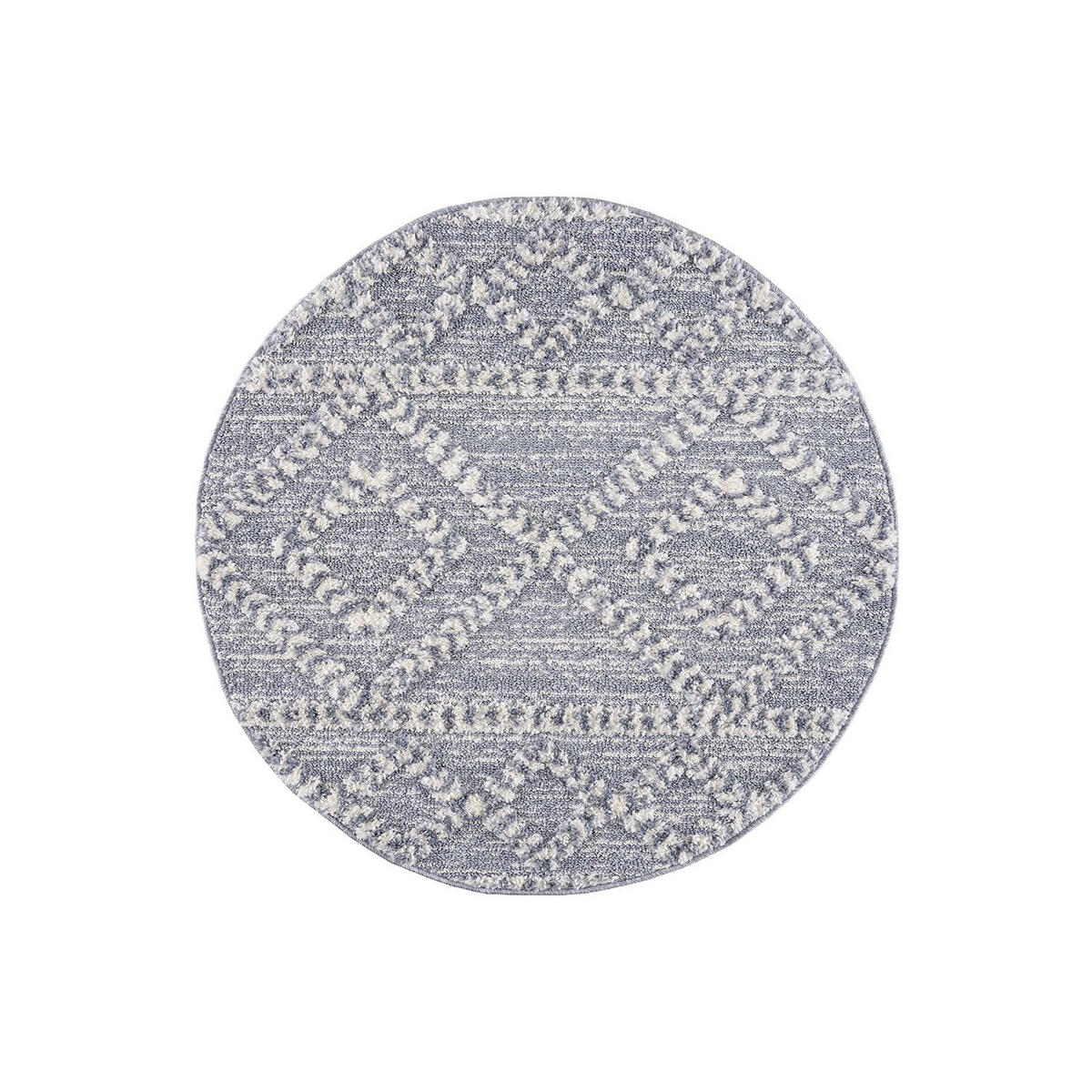 HOCHFLOR-TEPPICH Focus 3022 Grau 120 cm Rund - Grau, Textil (120/120cm) - carpet city