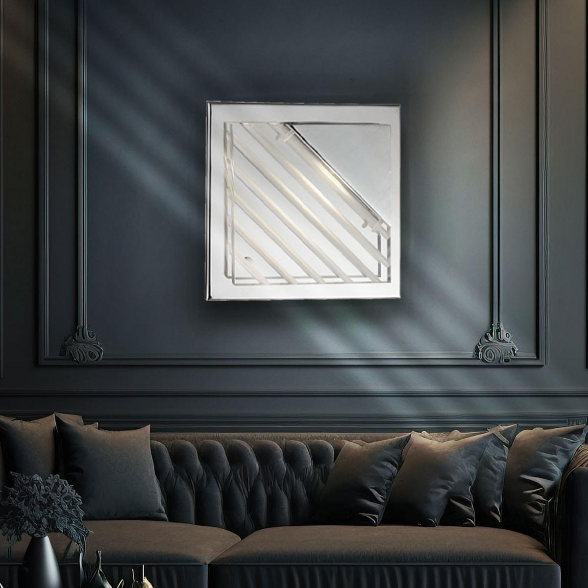 LED WANDLEUCHTE MIA Chrom Silber Aluminium - Silberfarben, Metall (15/6.5/15cm) - Esto