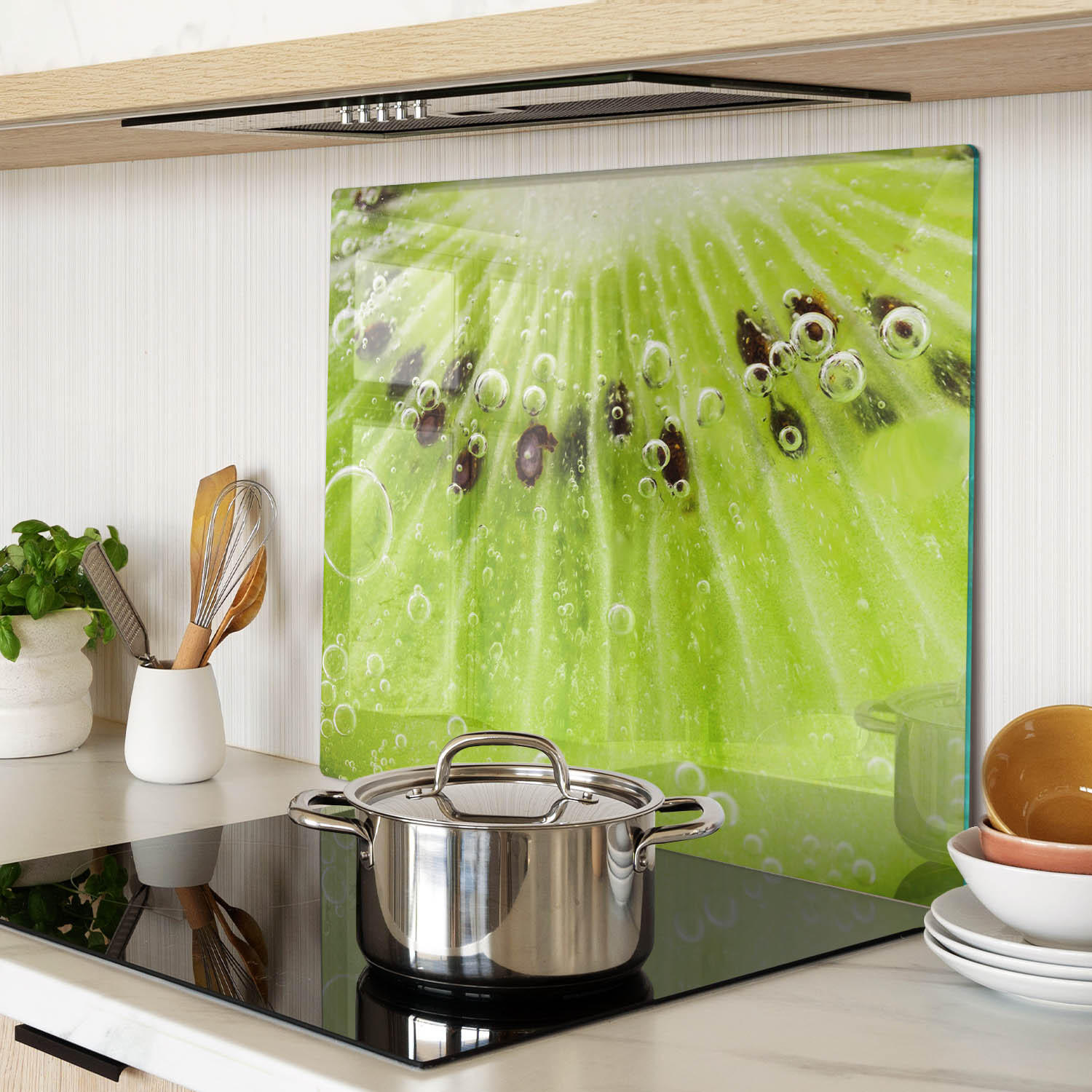 GLASPLATTE 60x52 cm Kiwi - Grün, Glas (60/0.4/52cm) - TULUP