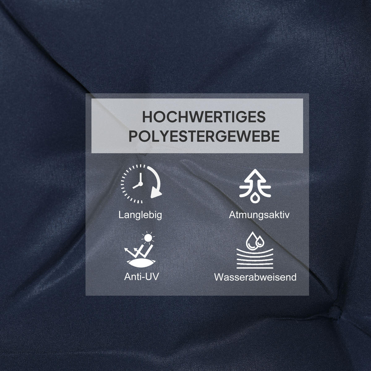 SESSELAUFLAGEN Blau 2 Stück - Blau, Kunststoff (50/8/98cm) - GiPP
