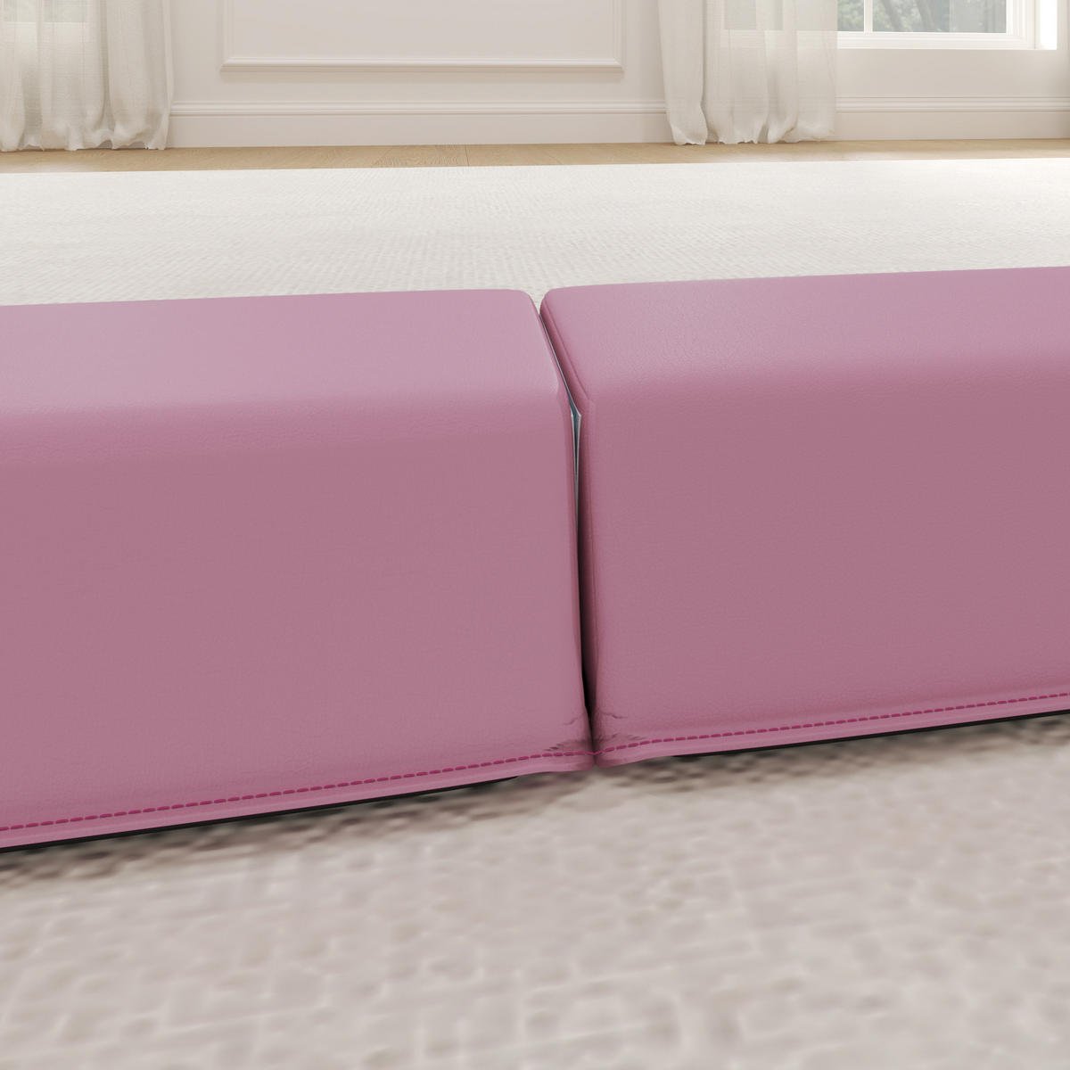 SCHWEBEBALKEN Karina Rosa faltbar 236 cm - Rosa, Kunststoff (236/15/6.5cm) - Jamb