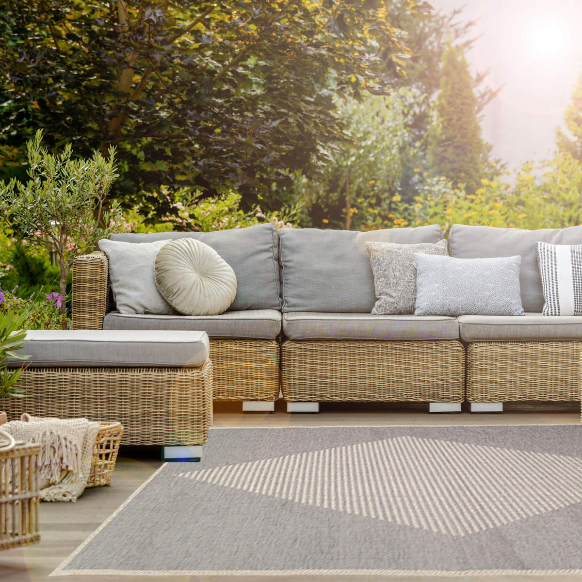TEPPICH gewebt skandinavischer Stil grau - Grau, Textil (115/170cm) - AFK Living