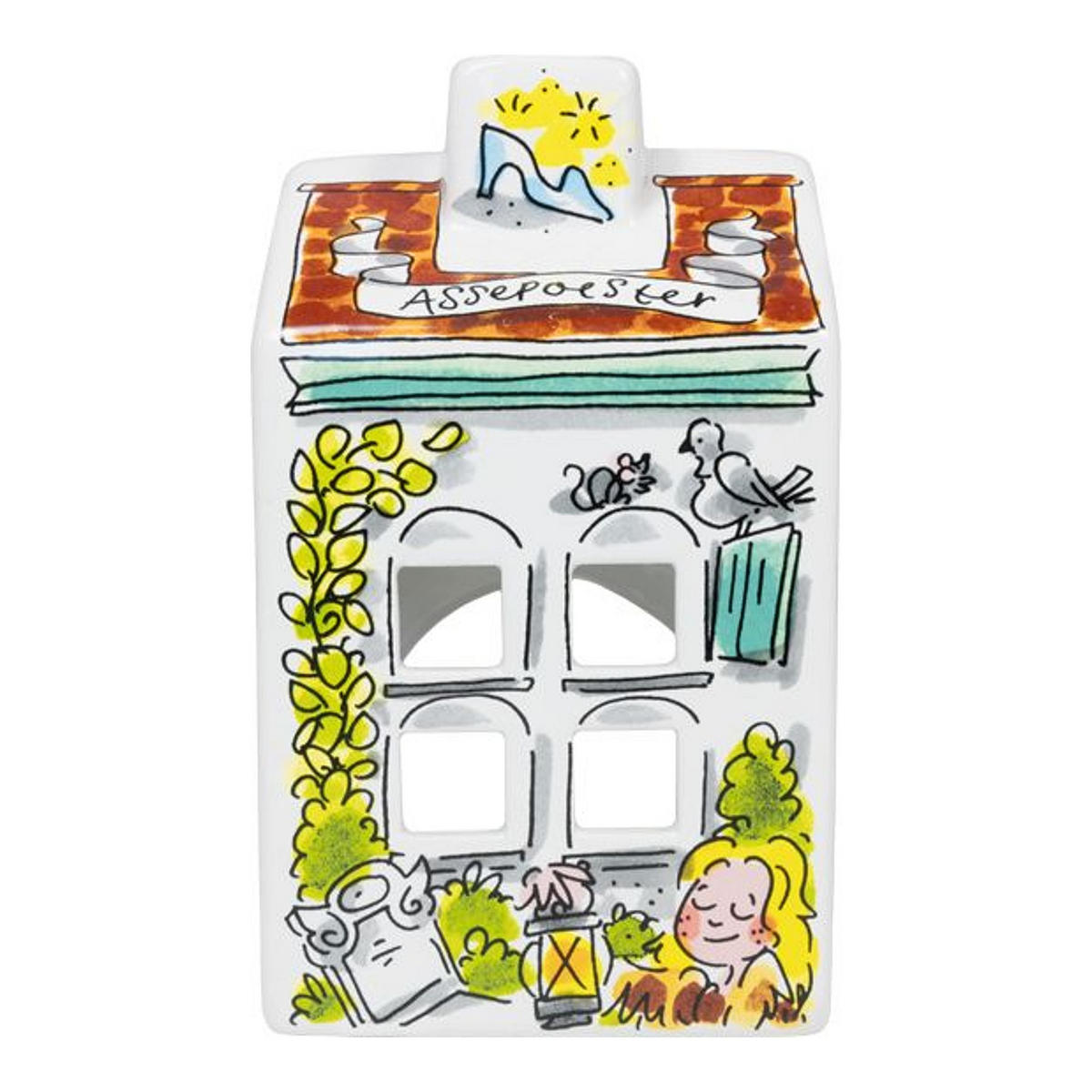 TEELICHTHALTER Aschenputtel in Bunt - 14,5cm - Multicolor, Keramik (8.5/14.5/8.3cm) - Blond Amsterdam