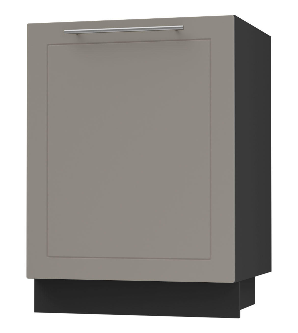 KÜCHENUNTERSCHRANK Kvantum D1D/60 Beige Matt / Schwarz Matt 60 / 50 / 82cm - Beige/Schwarz, Holz/Holzwerkstoff (60/82/50cm) - Feldmann-Wohnen