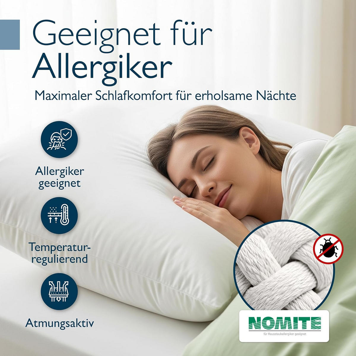 KOPFKISSEN BeauNuit FK 80x80cm Weiß (2tlg) - Weiß, Textil (80/80cm) - Beautissu 