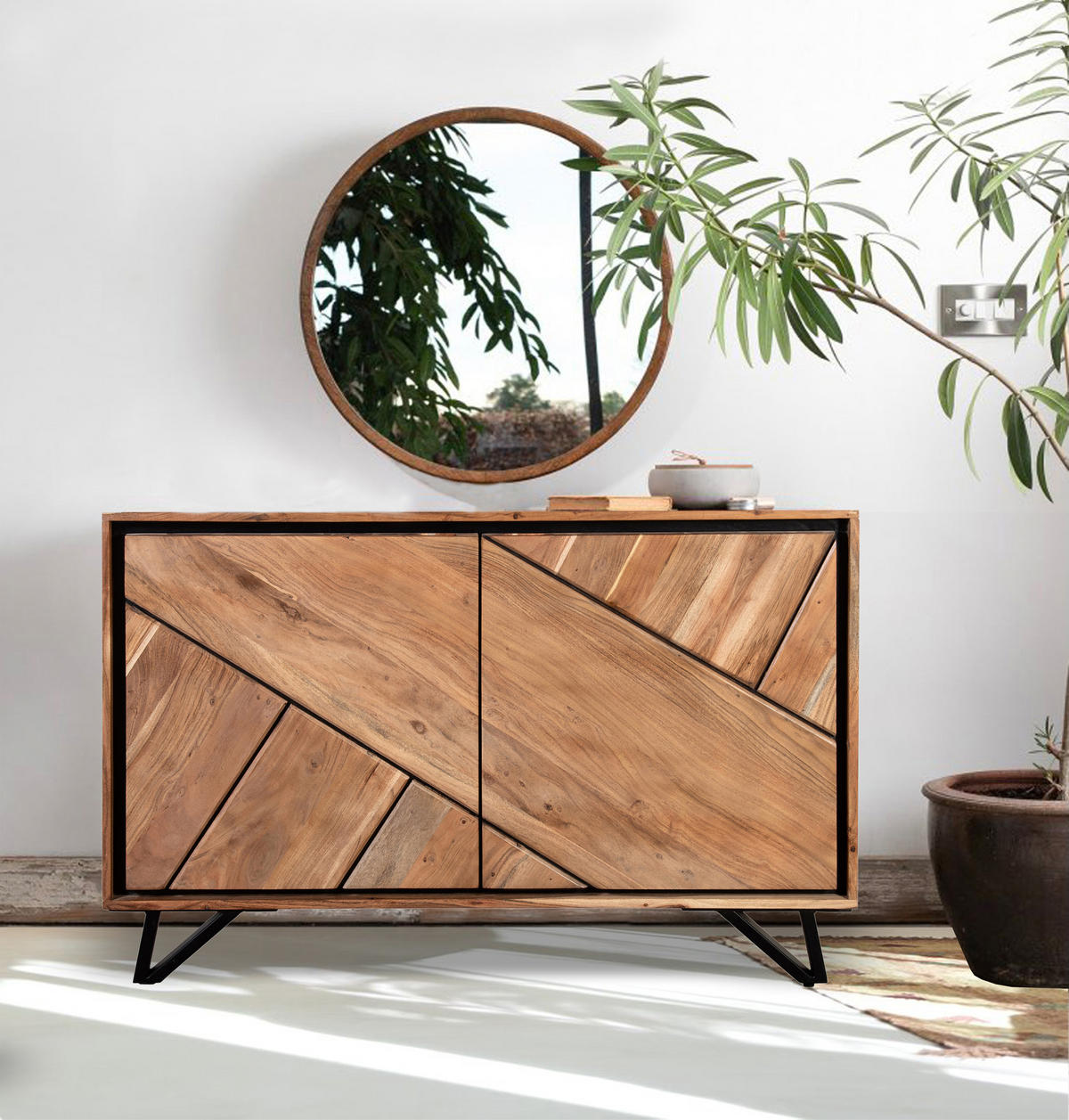 KOMMODE Ebba Akazienbraun 78x40x120cm - Akaziefarben, Holz (40/78/120cm) - DELUKE