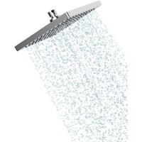 REGENBRAUSE Duschkopf Eckig 25 cm Chrom - Silberfarben, Metall (25/12.7/25cm)