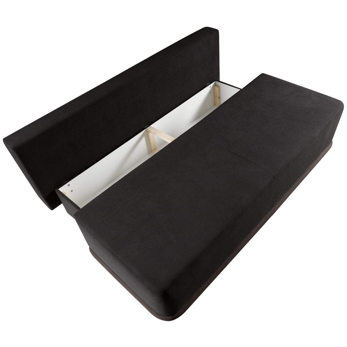 ROZKLÁDACÍ pohovka Bento 3místná s funkcí spaní, hnědá - hnědá, textil (200/93/98cm) - Beautysofa