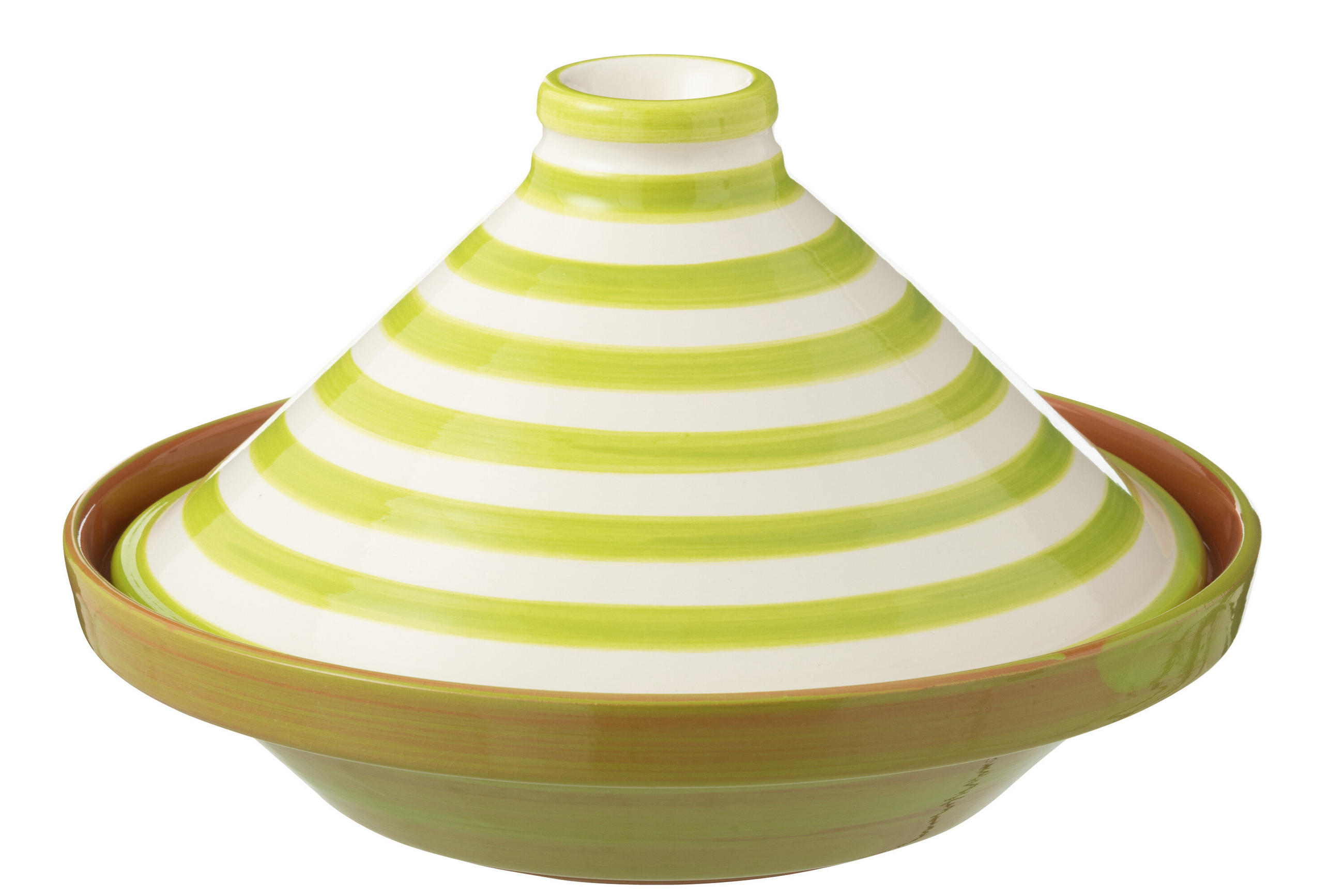 TAJINE GRANADA STRIPES - Töpferei - Grün - Multicolor, Keramik (20cm) - J-Line