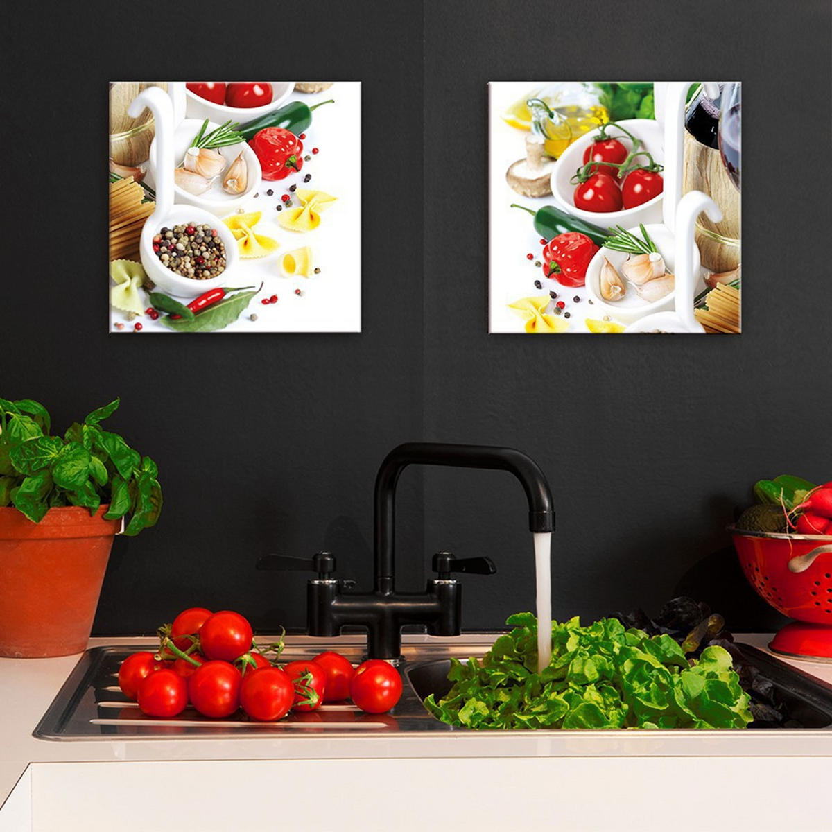 GLASBILD 30x30 cm Küche - Gelb, Glas (30/30cm) - artissimo