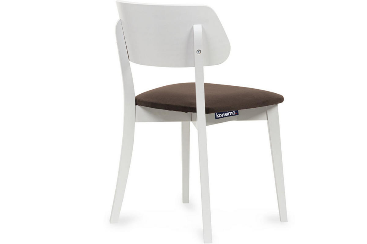 ESSZIMMERSTÜHLE VINIS (2er-Set), braun / weiß - Braun/Weiß, Holz/Buchenholz (47/81/45cm) - KONSIMO®