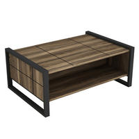 COUCHTISCH Lost mit Metallfüße Walnuss - Anthrazit/Walnussfarben, Holzwerkstoff/Metall (64.5/94.4/38cm) - moebel17