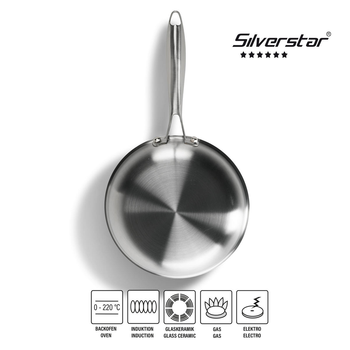 EDELSTAHLPFANNE - Edelstahlfarben, Metall (20cm) - Stoneline