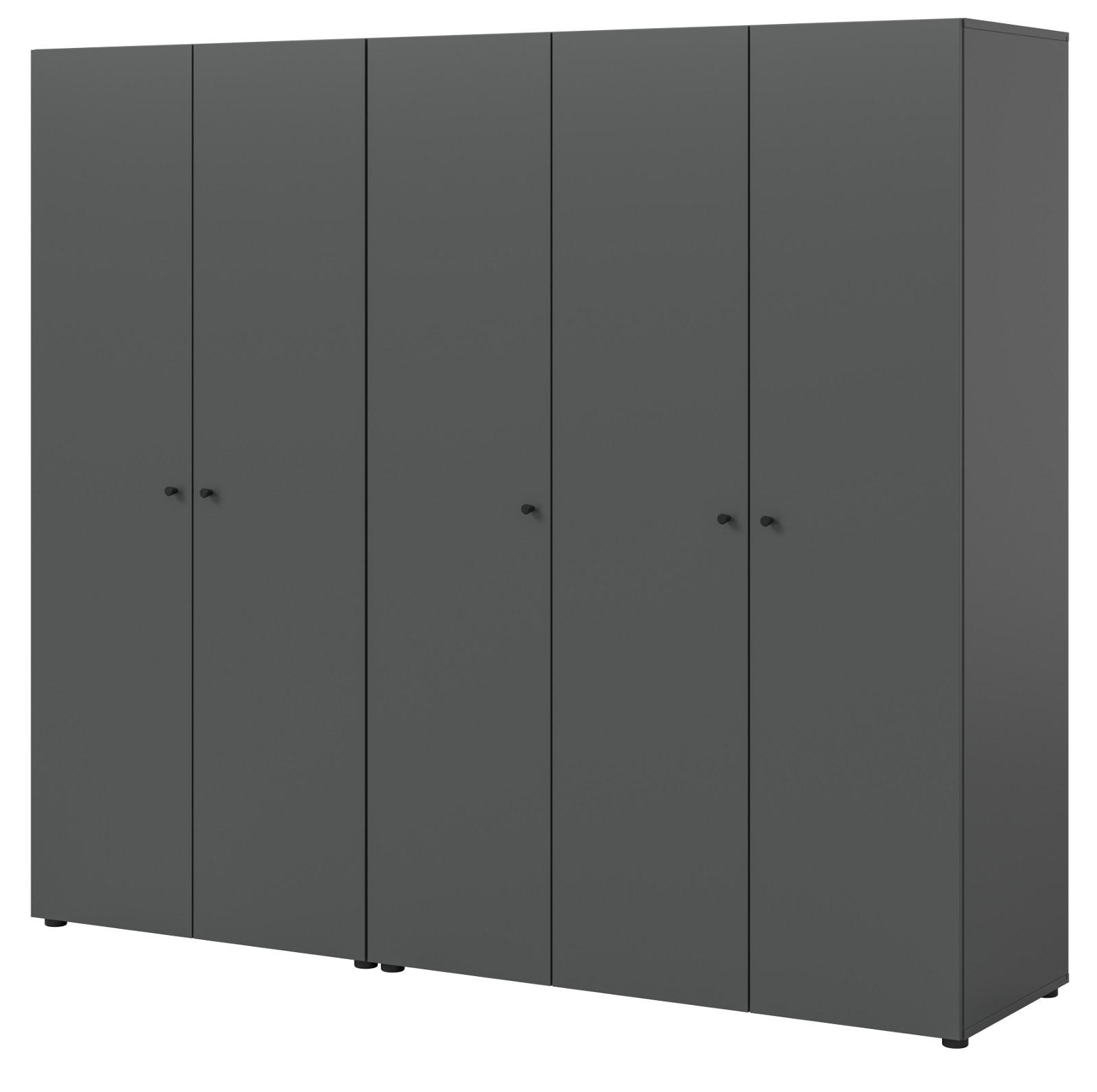 Inn.Furn Kleiderschrank Grau 200x176x51 cm