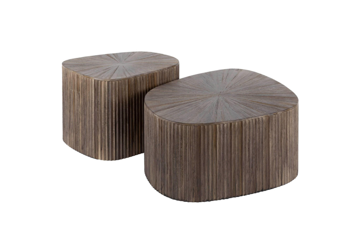 COUCHTISCH-SET INKA Braun Teakholz - Braun, Teakholz/Holz (73/68/31cm) - KAWOLA