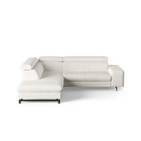 ECKSOFA mit Schlaffunktion und Bettkasten - Schwarz/Weiß, Kunststoff/Textil (262/215cm) - Cotta