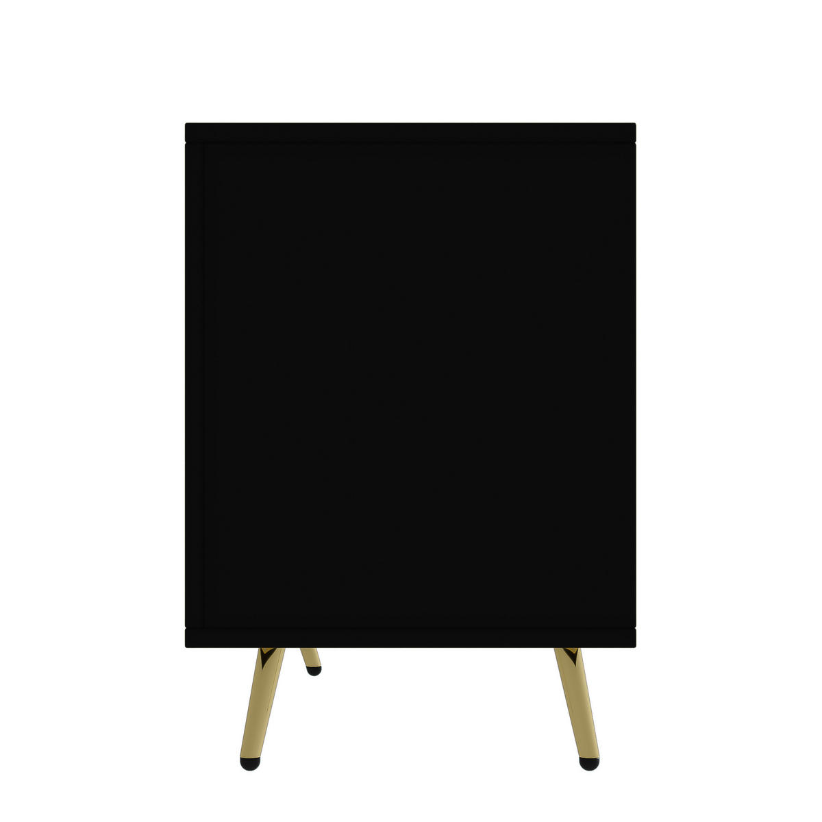 SIDEBOARD aus MDF und Spanplatte 160x40x75 cm Schwarz/Holzfarben mit 4 Türen und Soft-Close - Schwarz, Holzwerkstoff (160/75/40cm) - IVMEU