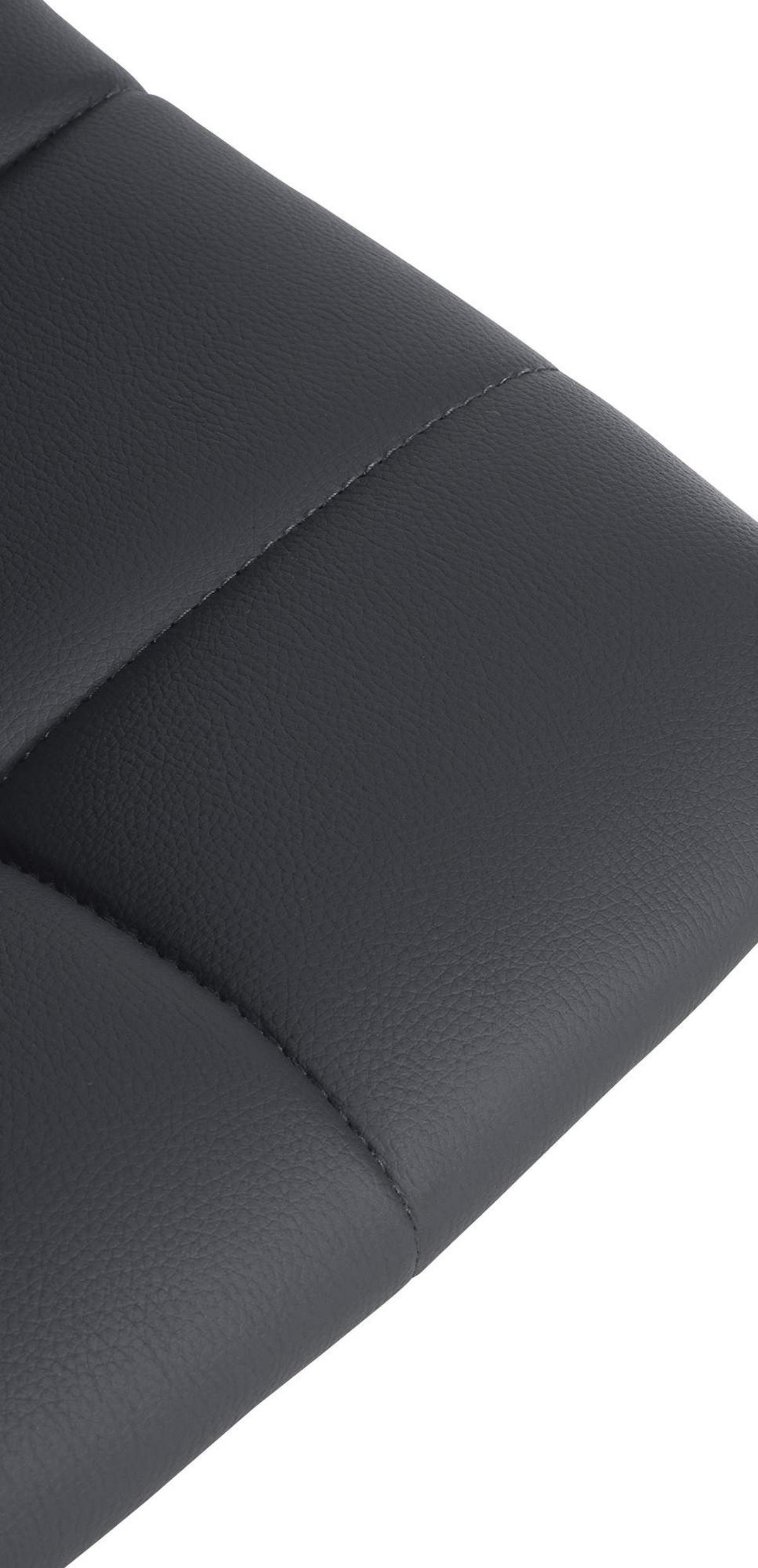 BARHOCKER DUBAI Grau Kunstleder Chrom - Grau, Leder/Metall (43/87/46.5cm) - DELUKE