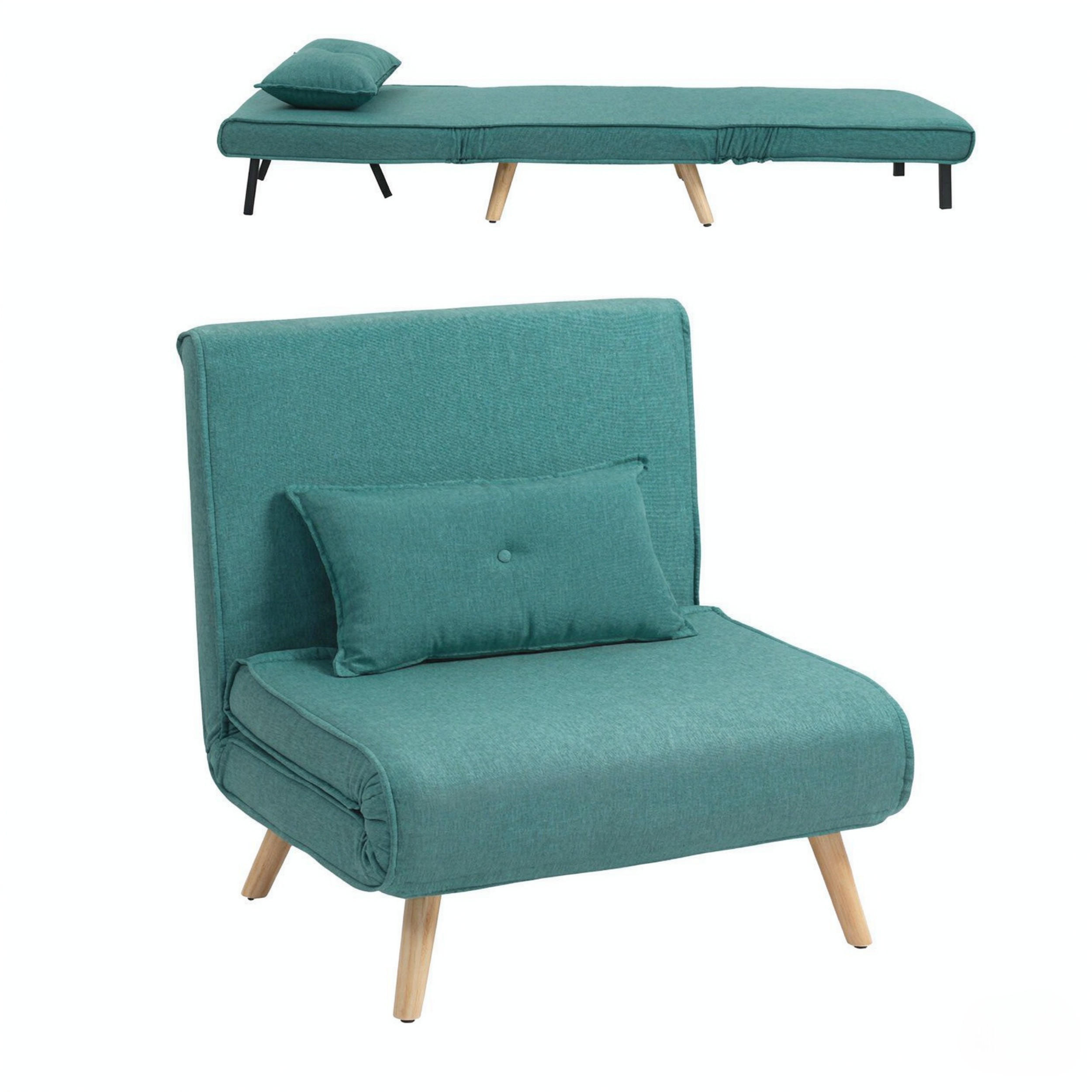 SCHLAFSESSEL 3-in-1 Clic-Clac, DE-42184, Grün - Grün, Metall (75/87/80cm) - ComfortXL