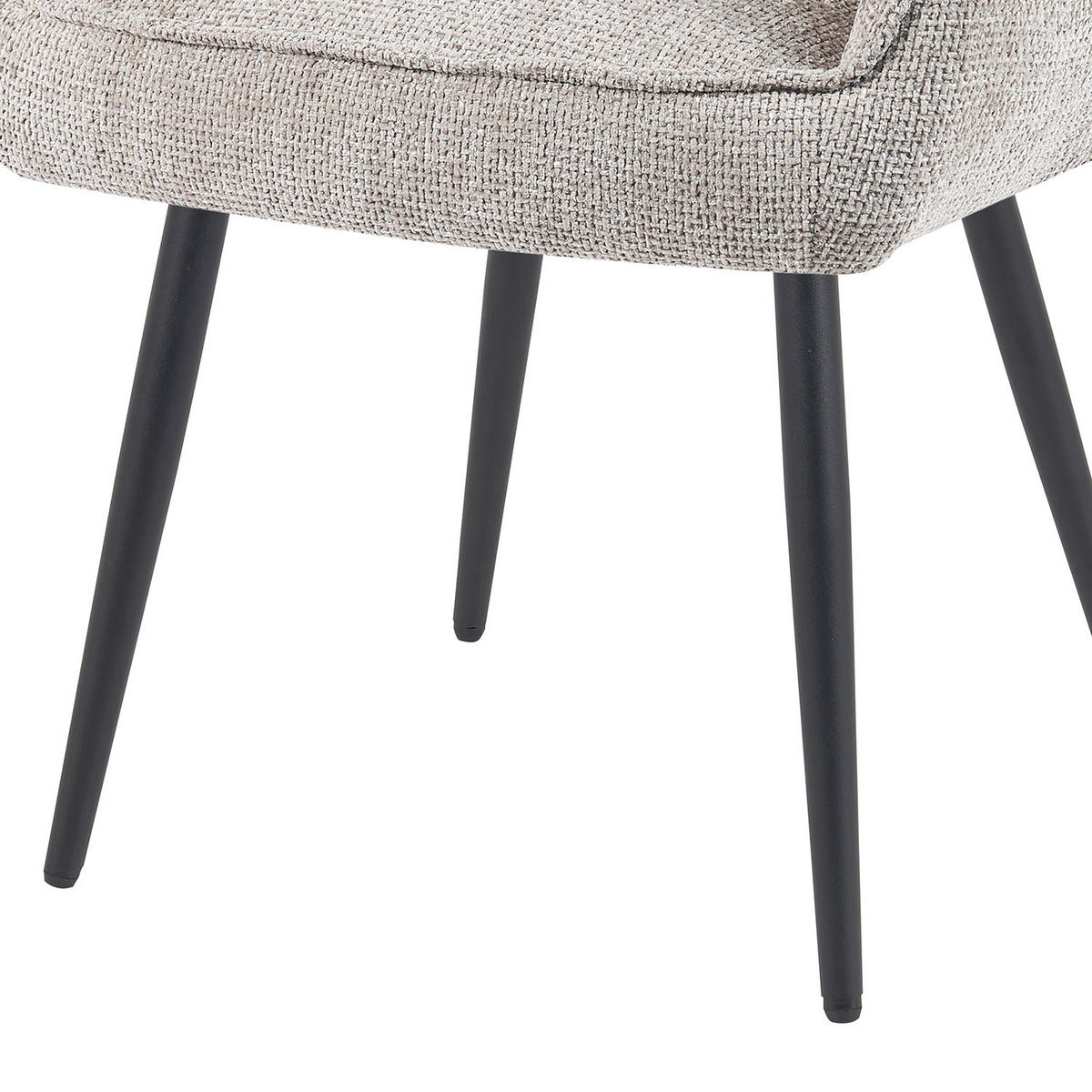 ESSZIMMERSTUHL Mika-Miro - Hellgrau/Schwarz, Textil/Metall (59/84/66cm) - DUBI Möbel