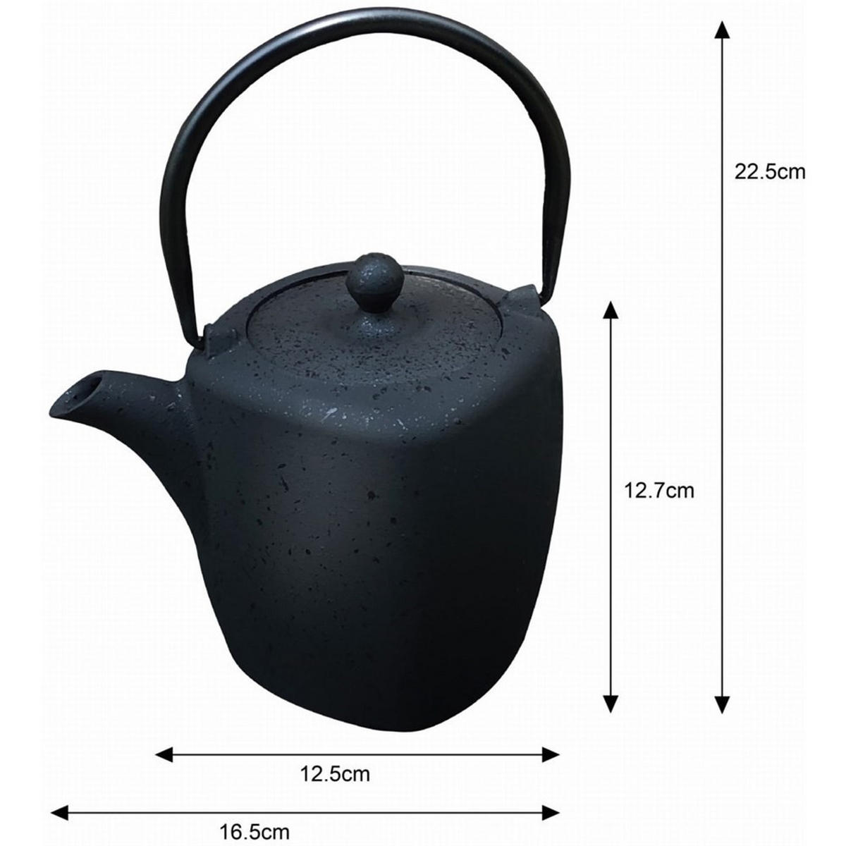 TEEKANNE Schwarz 12.5/12.5/22.5 cm KH1818 - Schwarz, Metall (0.9L) - Kinghoff 