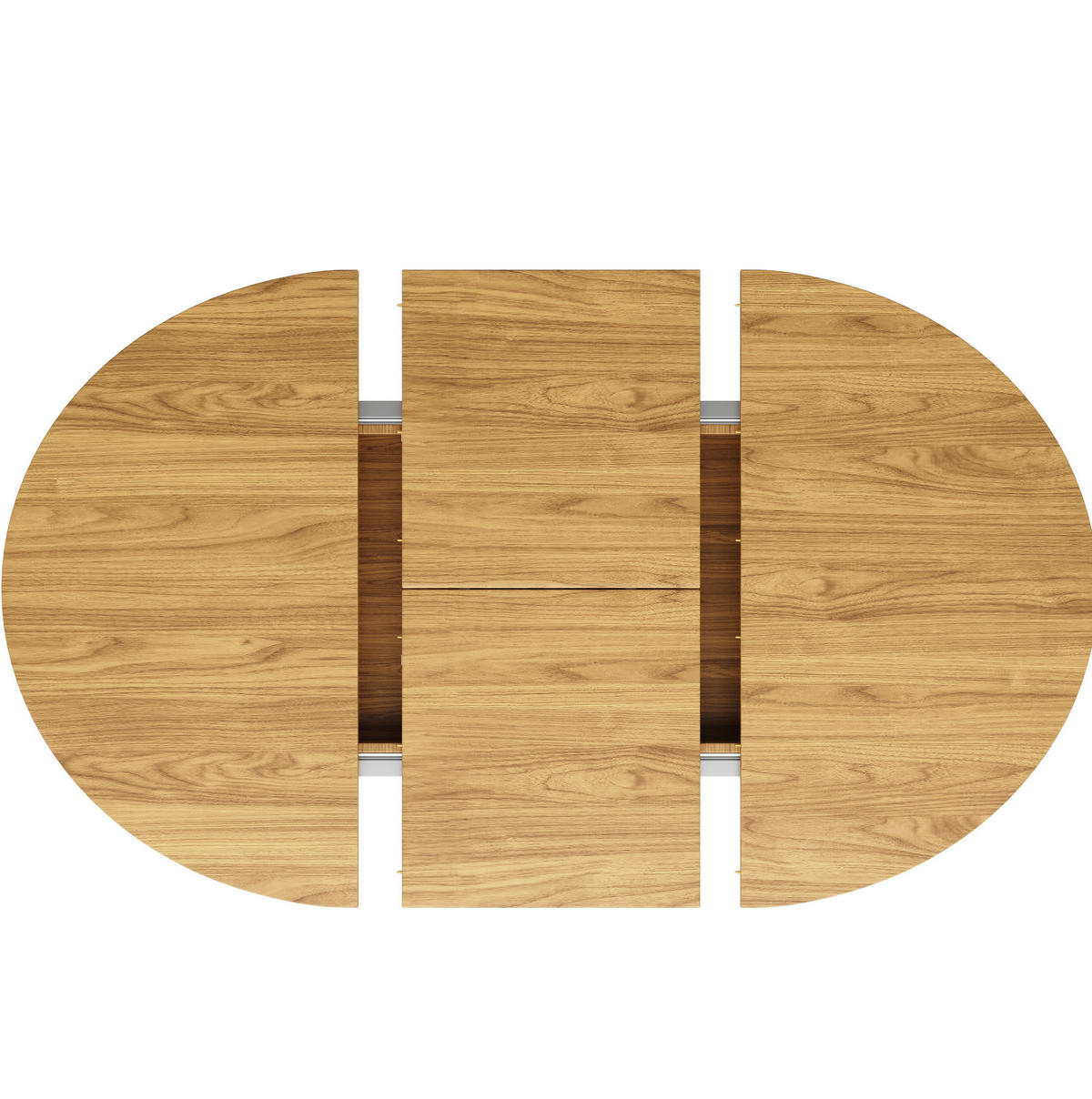 AUSZIEHBARER Esstisch, MDF, rund zu oval, 118-158/118/76,8 cm, Naturfarben - Naturfarben, Holzwerkstoff (118/118/76cm) - Redom